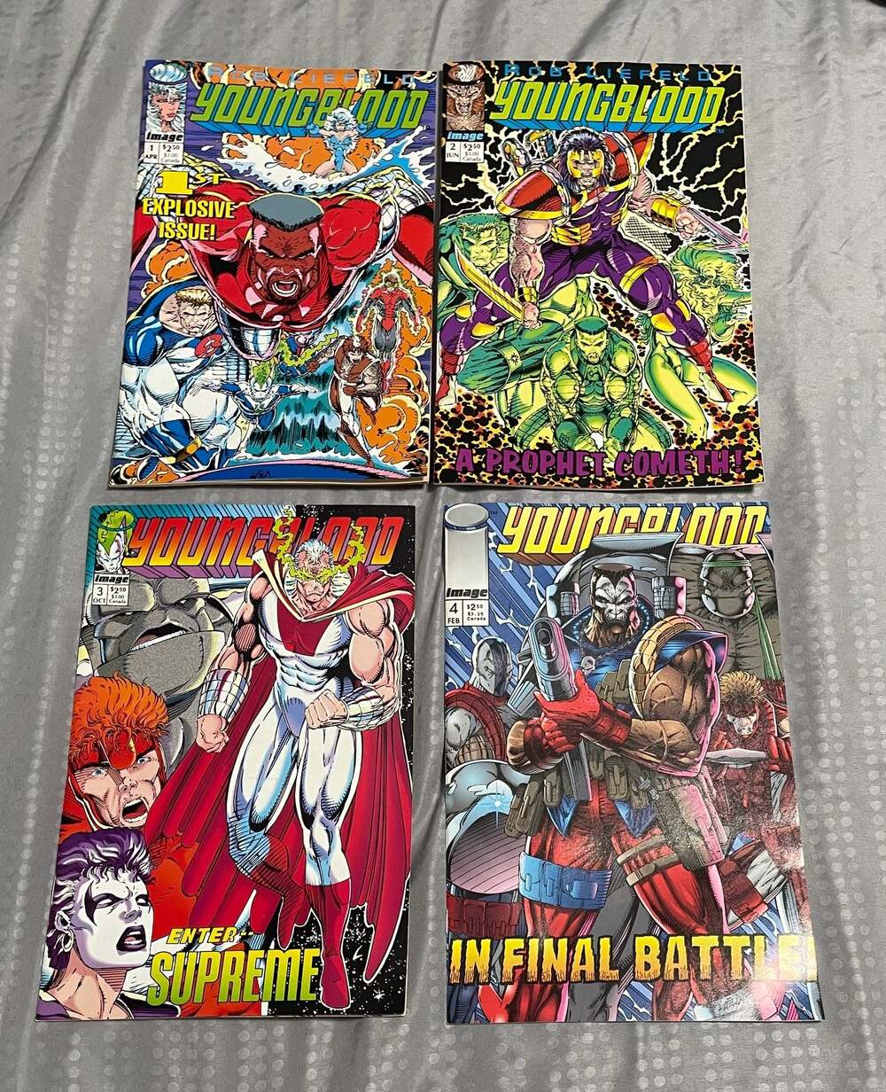 Youngblood Vol. 1 Image Comic Book Issues #1, #2, #3, #4 Lot